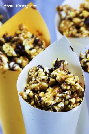 Popcorn cones- menumusings.blogspot.com
